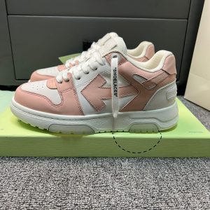 OFF-WH*TE Out Of Office "OOO" Low Tops White Pink
