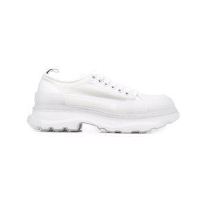 Alexander McQueen Tread Slick Low Lace Up White White Clear Sole