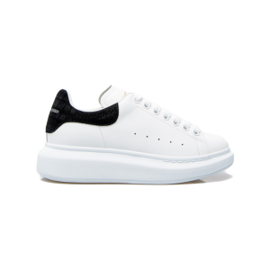 Alexander McQueen Oversized Black Embossed Suede Croco