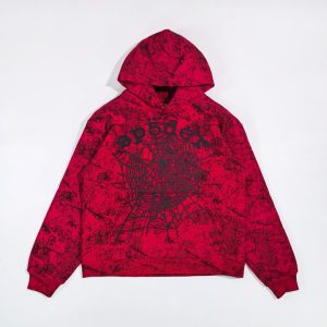 Sp5der OG Tree Camo Hoodie Red