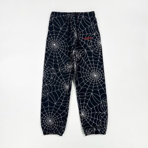 Sp5der AOP Web Sweatpants Black
