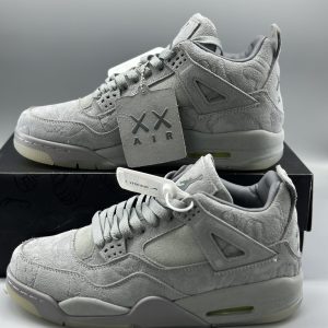 Jordan 4 Air Kaws Cool Gray Embroidery