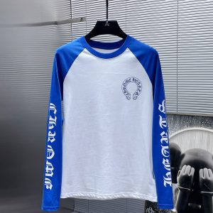 Chrome Hearts Chrome Hearts White Blue Baseball Longsleeve