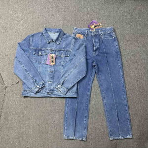 Corteiz C-Star Stitch-Down Denim Suit Blue