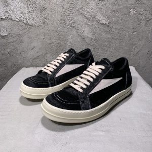 Rick Owens Lido Runway Vintage Sneaker Horsehair Black Milk RR01D3897 LHLLVS 911