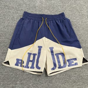 Rhude Cupro Yachting Shorts Navy/White