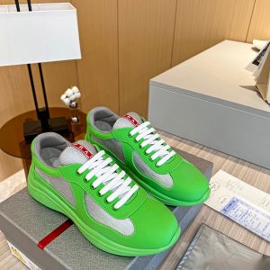 Prada America's Cup Soft Rubber And Bike Fabric Sneakers In Green