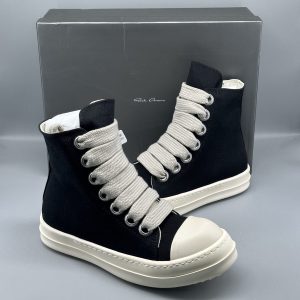 Rick Owens DRKSHDW Fogachine Cotton Megalace High Black Milk DU01B7802 DMW1 911