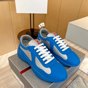 Prada America's Cup Soft Rubber And Bike Fabric Sneakers In Blue