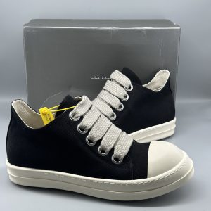 Rick Owens DRKSHDW Fogachine Cotton Megalace Low Black Milk DU01B7802 DMW1 911