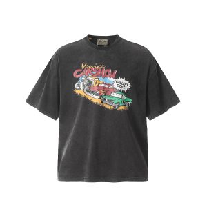 Gallery Dept. Print Washed Black T-shirt D27