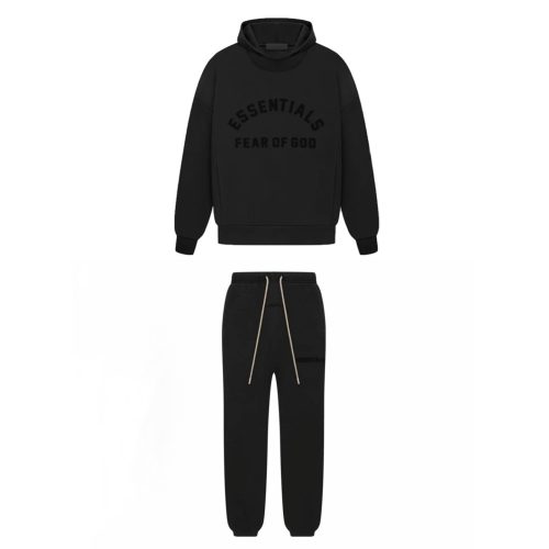 FEAR OF GOD ESSENTIALS JET BLACK TRACKSUIT